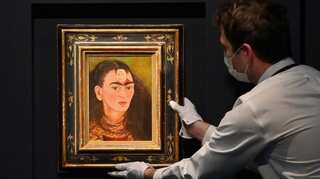 Frida Kahlo's rare painting fetches highest price ever paid for a Latin American artist