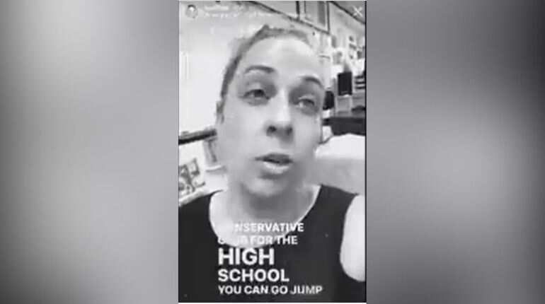 Watch: Upset teacher tells students to 'jump off a bridge' for waving anti-Biden flag in US
