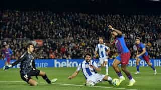 La Liga: Controversial penalty gives Xavi debut win as Barca ride their luck vs Espanyol
