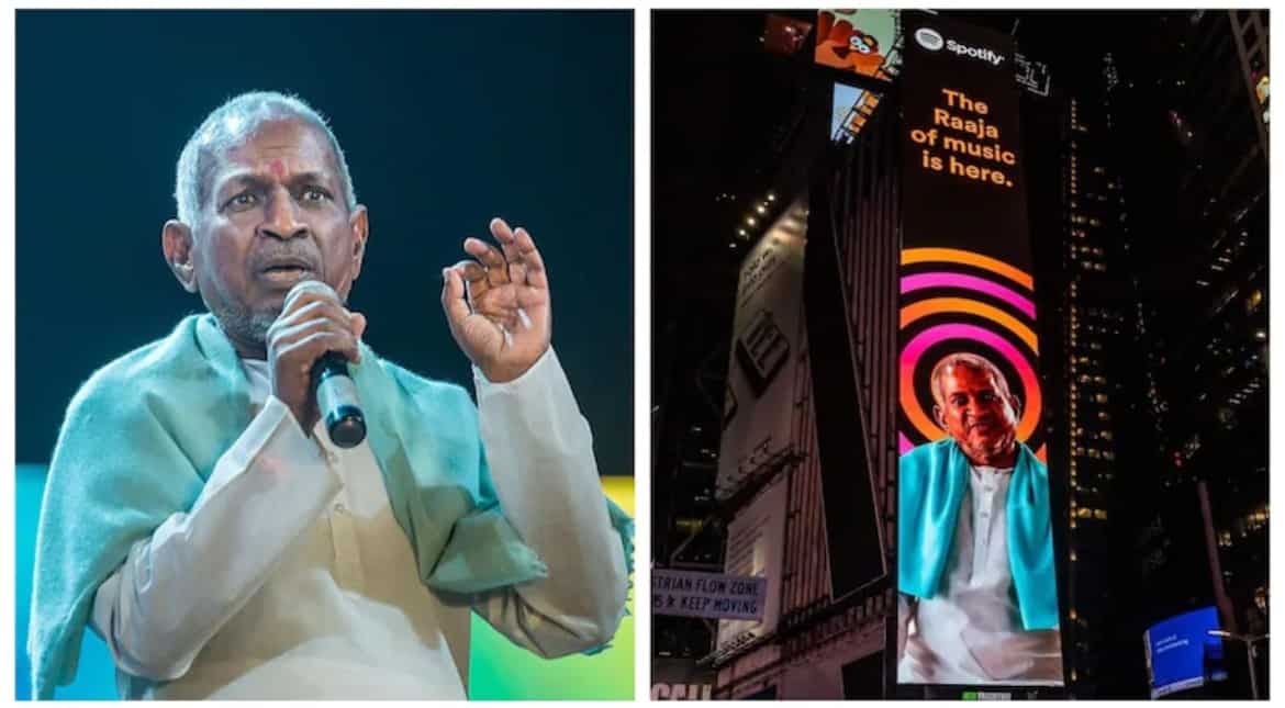 Ilaiyaraaja, Indian musical maestro, makes his Times Square billboard debut Ilaiyaraaja, Indian musical maestro, makes his Times Square billboard debut