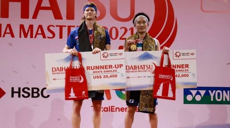 Indonesia Masters: Kento Momota clinches men's singles title after defeating Anders Antonsen Indonesia Masters: Kento Momota clinches men's singles title after defeating Anders Antonsen