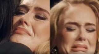 Adele 's reaction on meeting favourite teacher is priceless; fans can't get enough