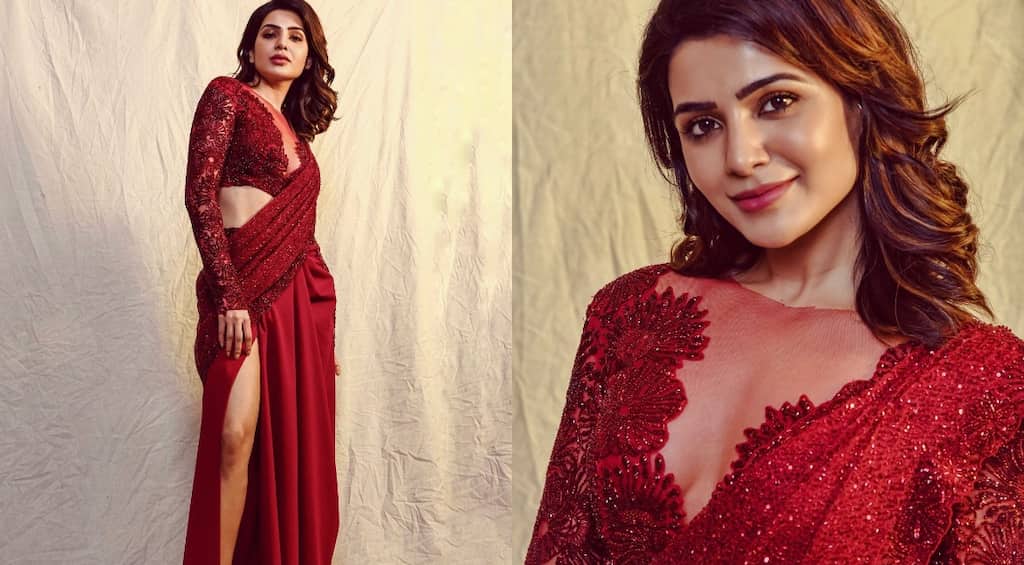 Samantha Ruth Prabhu steps out in thigh-high slit skirt-turned-sari, fans are gobsmacked