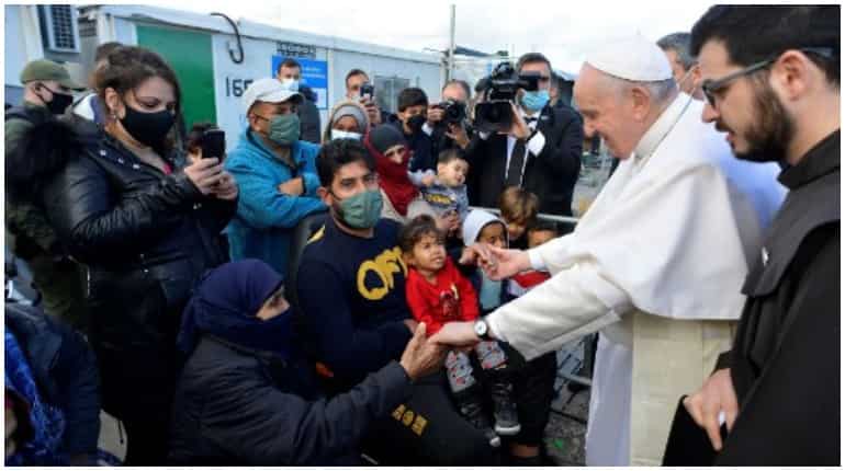 Pope Francis visits refugee island, urges against exploitation of migrants for politics