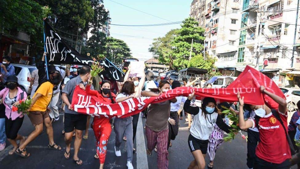 Myanmar: At least 5 dead after military truck drives into protesters Myanmar: At least 5 dead after military truck drives into protesters