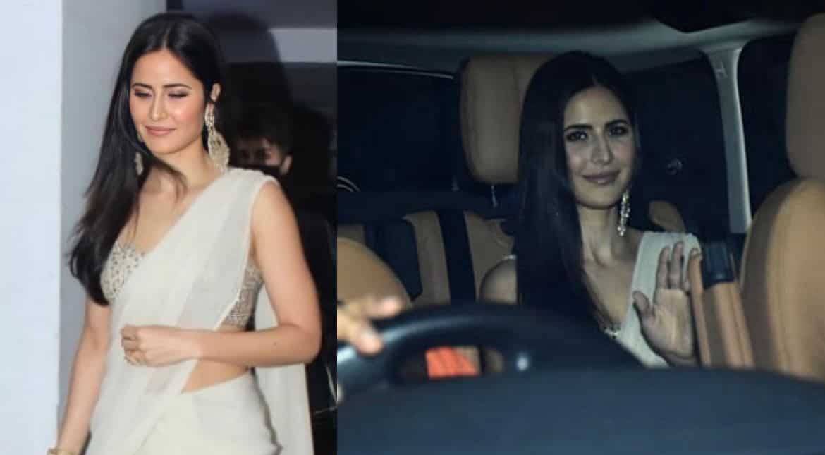 Katrina Kaif glows in white as she arrives at Vicky Kaushal's home for pre-wedding function; see pics