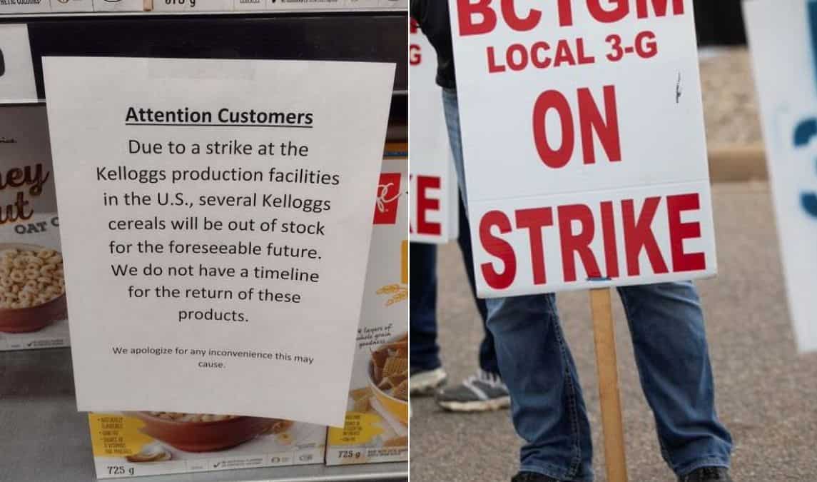 Kellogg's permanently replacing most of 1,400 workers who were striking as contract is rejected Kellogg's permanently replacing most of 1,400 workers who were striking as contract is rejected