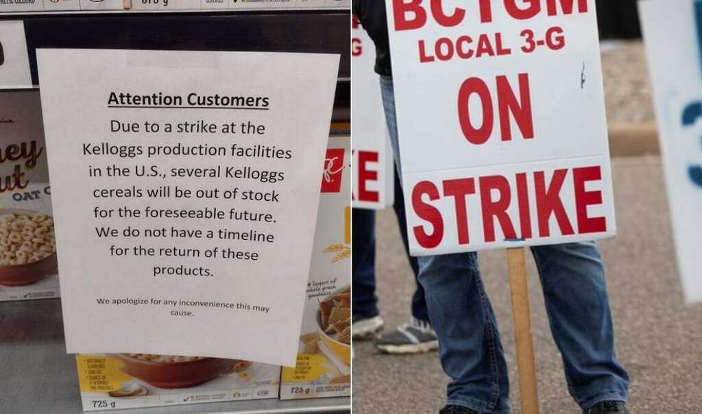 Kellogg's permanently replacing most of 1,400 workers who were striking as contract is rejected