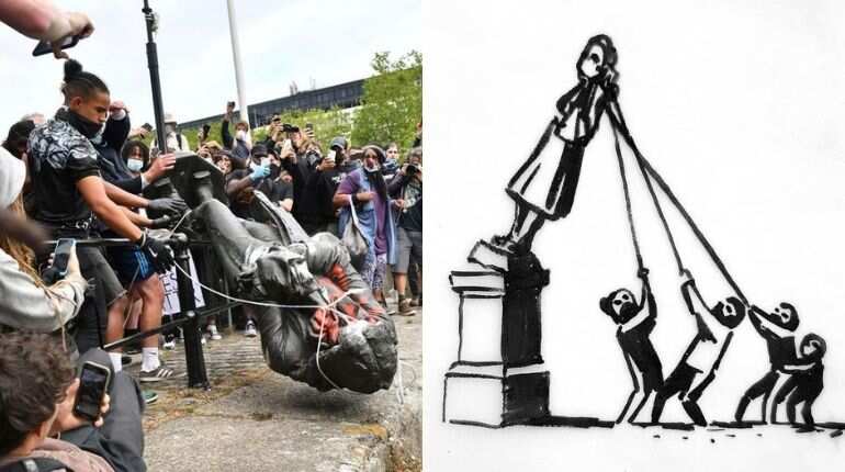 British street artist Banksy designs T-shirts to help ‘Colston Four’ protesters raise funds