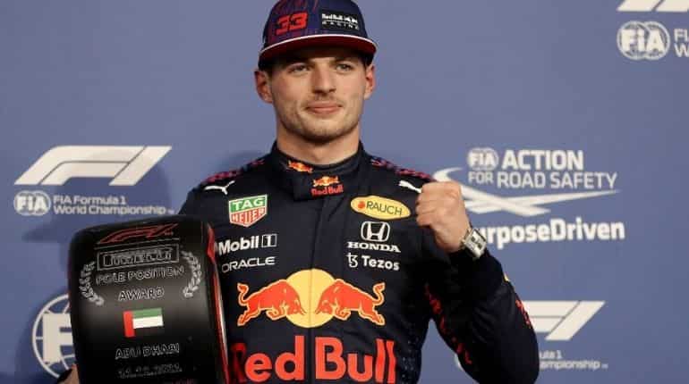 Max Verstappen on pole for title-deciding Abu Dhabi Grand Prix, Lewis Hamilton second Max Verstappen on pole for title-deciding Abu Dhabi Grand Prix, Lewis Hamilton second