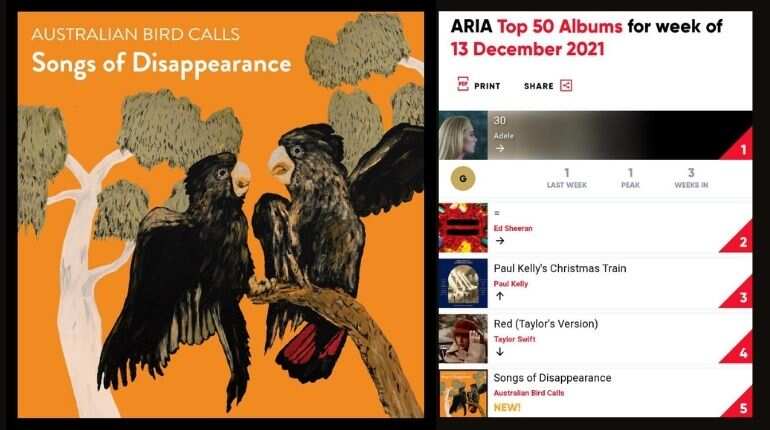 'Songs of Disappearance': Spreading awareness, birdsong album overtakes music stars in Australia 'Songs of Disappearance': Spreading awareness, birdsong album overtakes music stars in Australia