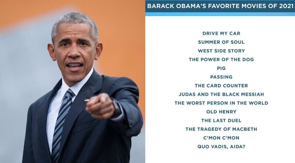 Barack Obama shares his list of favourite films of 2021