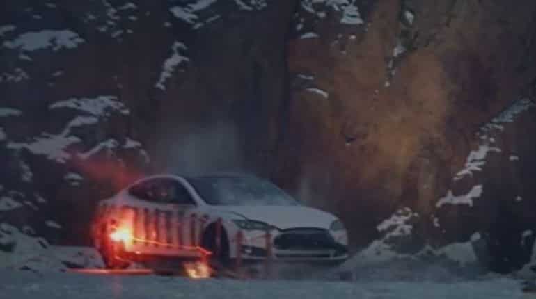 Watch - Huge repair cost: Tesla owner blows up car with dynamite Watch - Huge repair cost: Tesla owner blows up car with dynamite