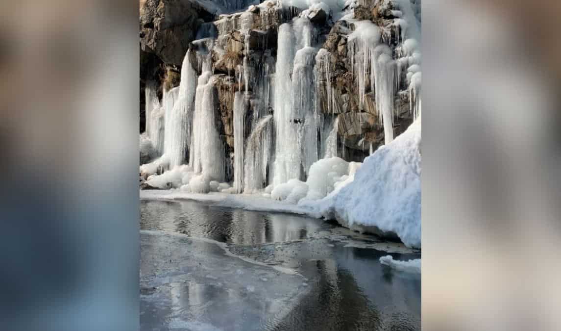 Water bodies frozen