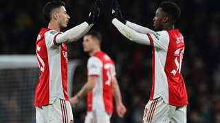 League Cup: Eddie Nketiah hat-trick helps Arsenal enter semi-finals