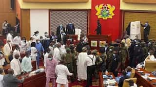 Watch | Social media erupts after punches thrown during brawl in Ghana parliament