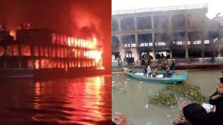 37 dead as three-storey packed ferry catches fire mid river in Bangladesh