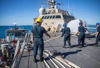 No sailors on a navy ship have needed hospitalisation after outbreak