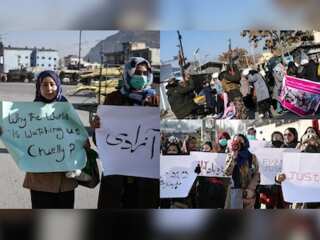 Afghan women protest against killing of former troops, demand equal rights