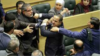 Watch | Fist fight erupts in Jordanian parliament during heated discussion on constitutional reforms