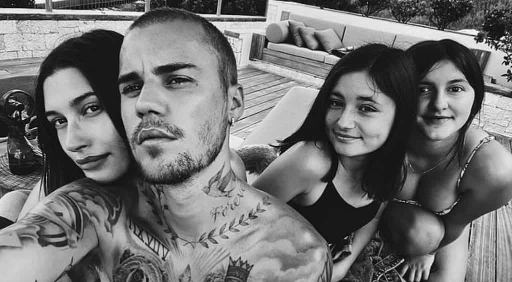 Justin Bieber shares rare pic with wife Hailey and his two sisters