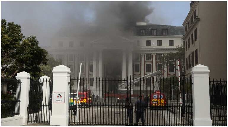 Police arrest man suspected to be behind South African parliament fire Police arrest man suspected to be behind South African parliament fire