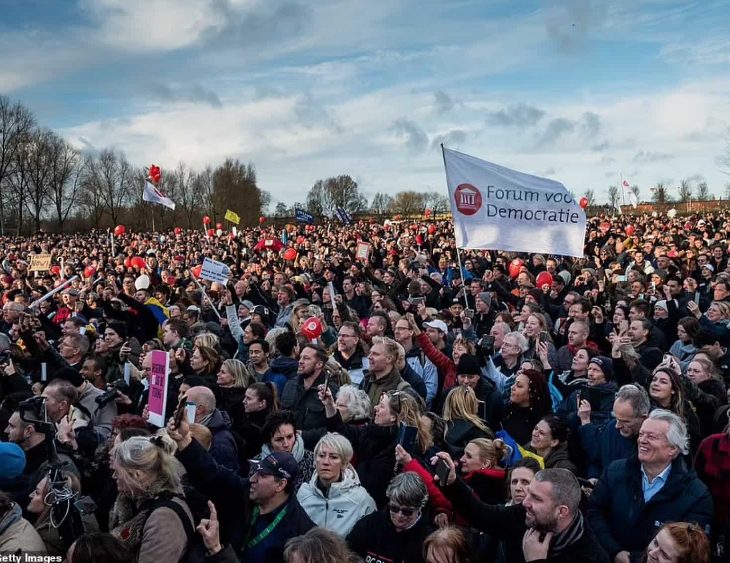 Watch: Thousands protest in Amsterdam against Covid restrictions