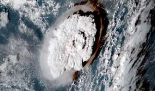 Video: Undersea volcano erupts in Tonga, tsunami warning issued