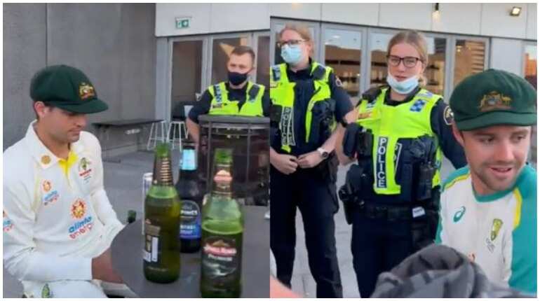 WATCH: Police intervene as Australia get 'too loud' during celebrations after thumping Ashes win WATCH: Police intervene as Australia get 'too loud' during celebrations after thumping Ashes win
