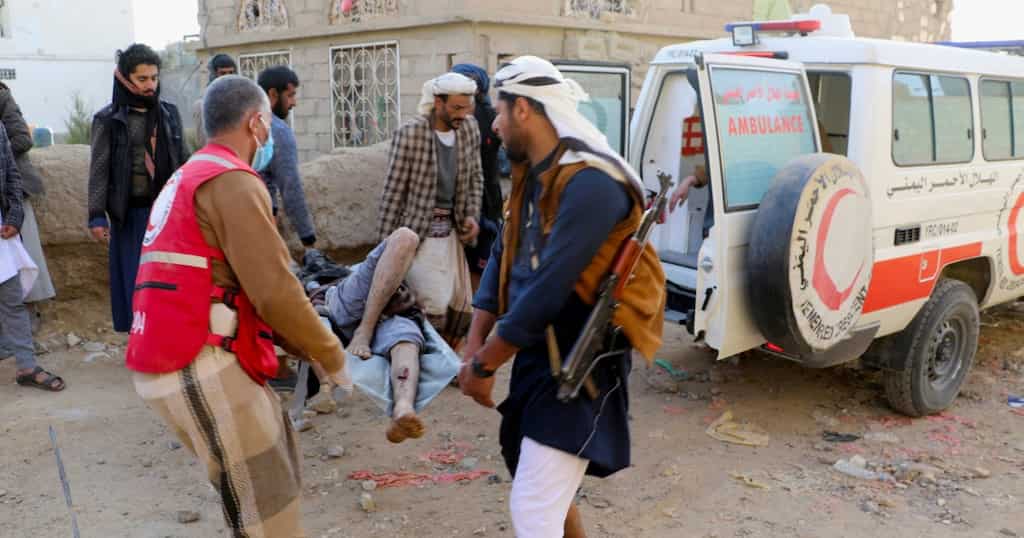 Saudi coalition denies responsibility for the deadly airstrikes on a prison in Yemen