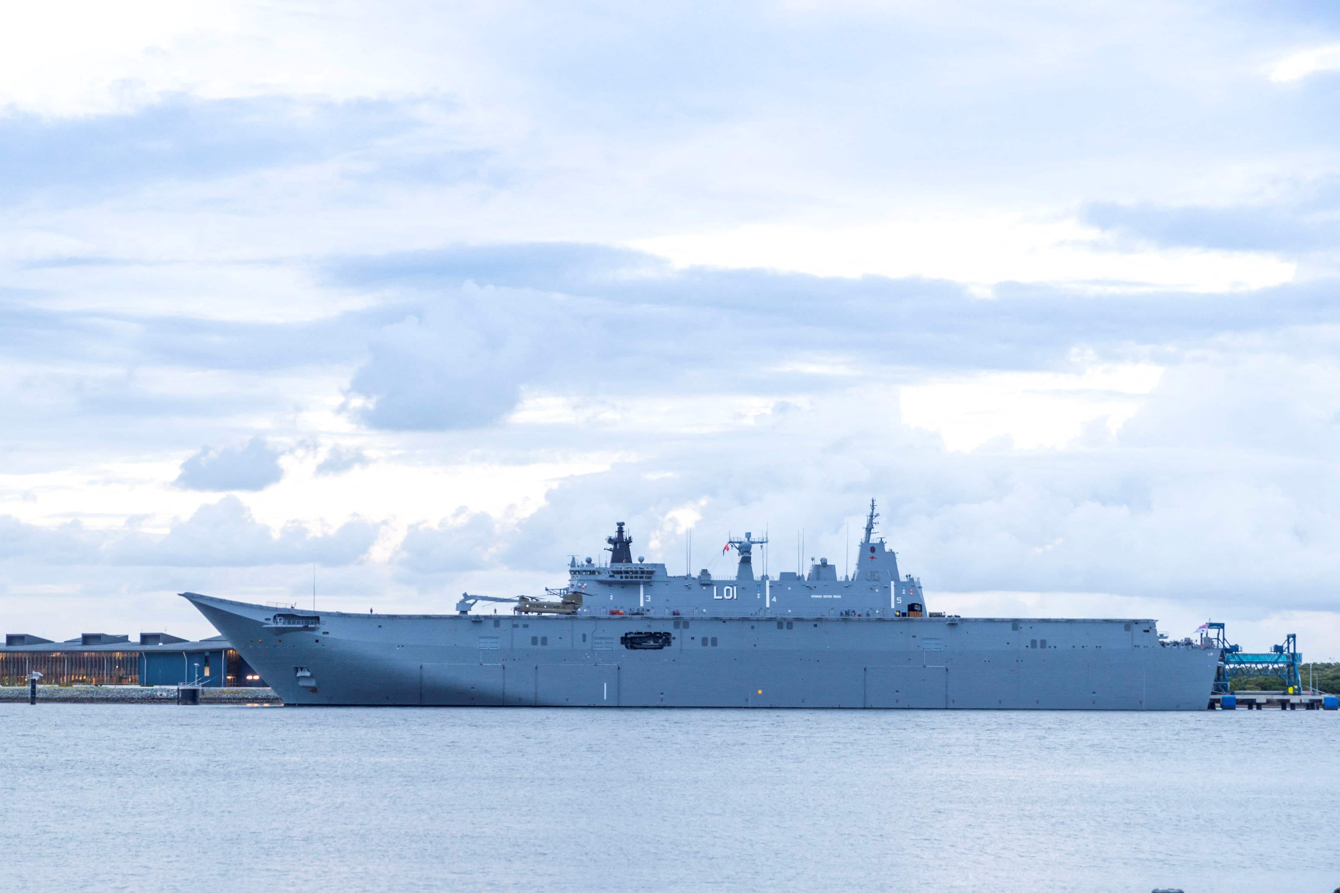 Australian warship carrying humanitarian assistance hit with virus