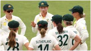 England miss record target against Australia as one-off women's Ashes Test ends in a draw