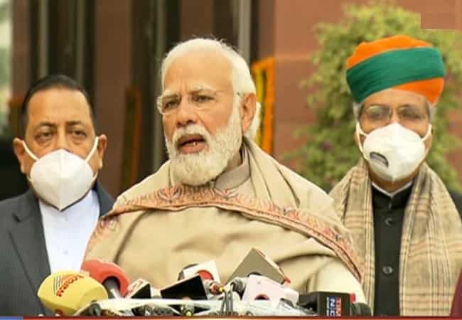 Budget session 2022: PM Narendra Modi addresses media before budget session of parliament commences