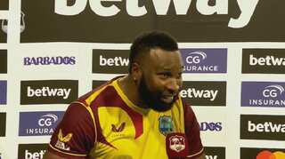 Kieron Pollard wows fans, starts post-match interview by singing a song after Windies beat England - WATCH