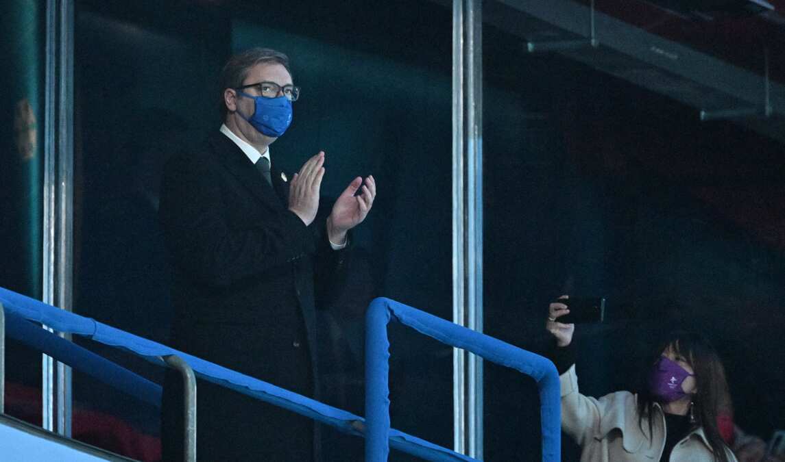 Serbia's President Aleksandar also attended the opening ceremony of the 2022 Winter Olympics