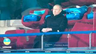 Putin falls asleep as Ukraine athletes enter Beijing stadium during Olympics opening ceremony