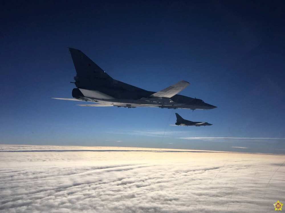 Russian bombers fly over Belarus