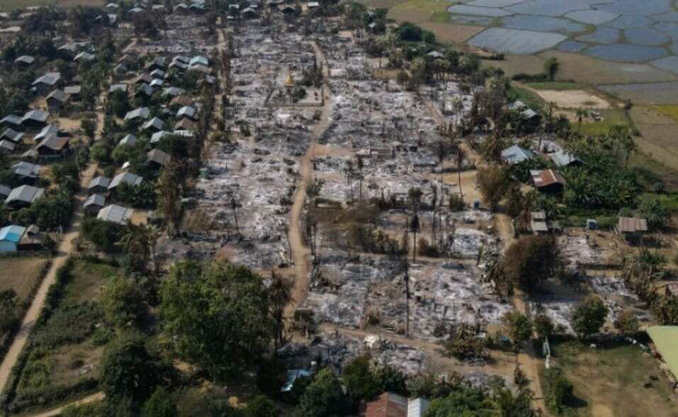 Myanmar junta accused of burning hundreds of homes Myanmar junta accused of burning hundreds of homes