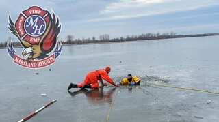Watch: When a training session turns into a life-saving mission. Firefighters rescue teens from a icy death