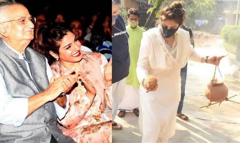 Breaking norms! Raveena Tandon performs last rites of father Ravi Tandon