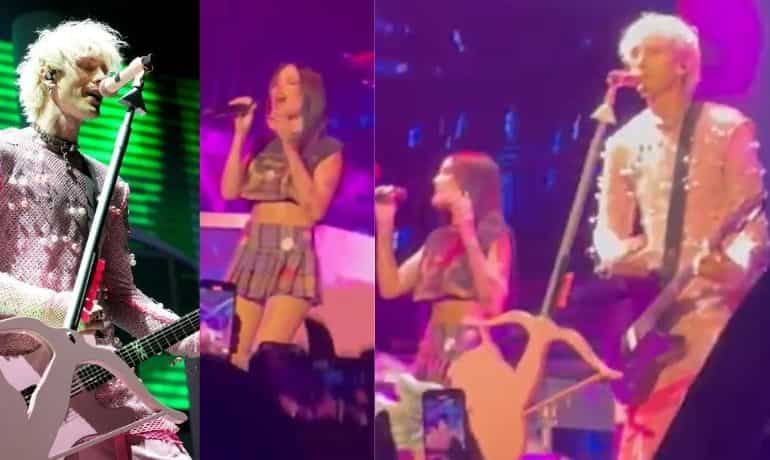 Halsey, Machine Gun Kelly perform duet at Super Bowl music fest