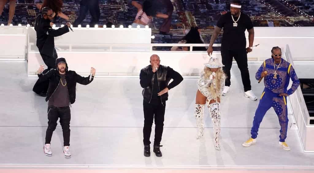 Super Bowl 2022: Eminem, Dr Dre, Snoop Dogg and Mary j Blige spark up half time show 