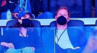 Prince Harry attends his first Super Bowl, has cousin Princess Eugene for company