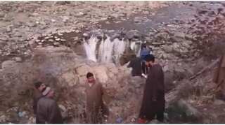 Kashmir’s famous trout fish stream vanishes into a sinkhole