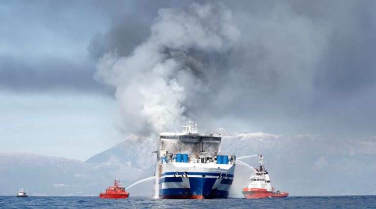 Passenger found alive on Greece-Italy ferry after blaze, 11 still missing Passenger found alive on Greece-Italy ferry after blaze, 11 still missing