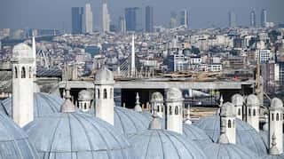 Istanbul skyline row: Rickety wooden scaffolding blighting iconic mosque sparks fury on social media