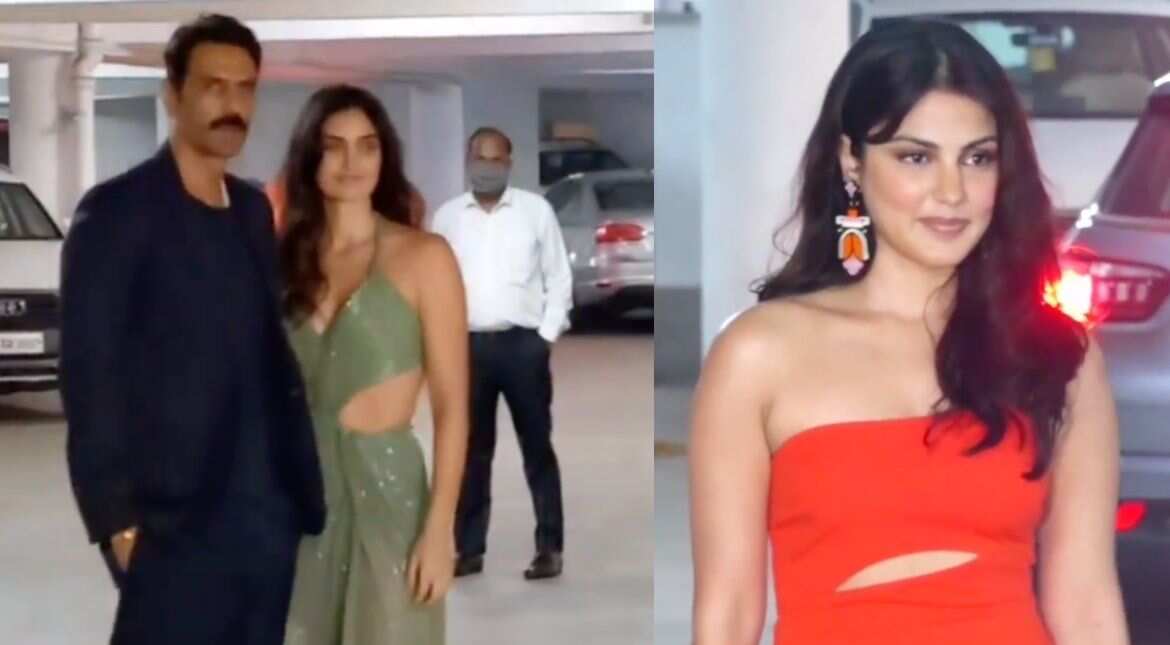 Arjun Rampal with Gabriella and Rhea Chakraborty