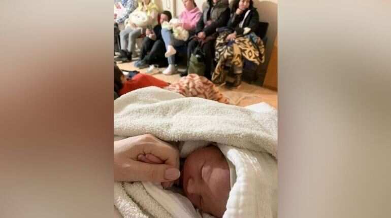Amid chaos, 23-year-old woman gives birth to baby girl in Ukraine, brings smiles