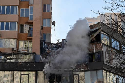 High-rise apartment block hit