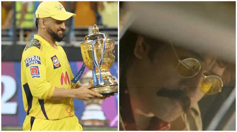 MS Dhoni's new moustache look breaks the internet before IPL 2022 - watch MS Dhoni's new moustache look breaks the internet before IPL 2022 - watch